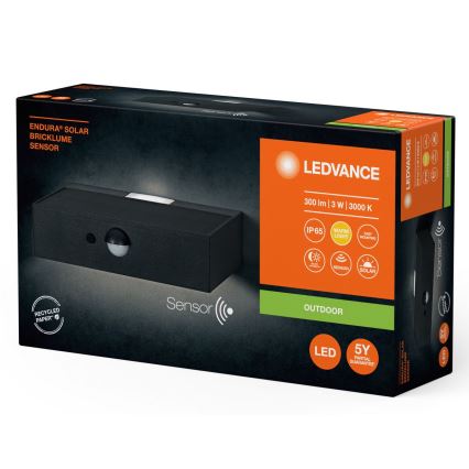 Ledvance - Aplique LED solar con sensor ENDURA SOLAR LED/3W/4,2V IP65
