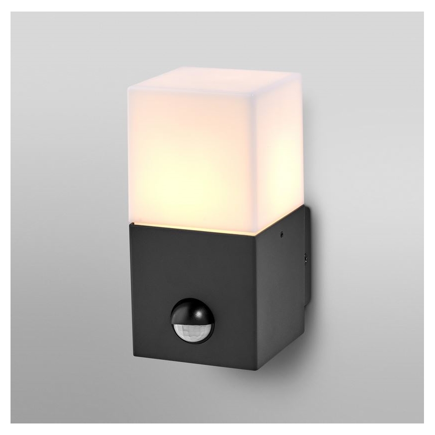 Ledvance - Aplique para exterior con sensor FIGO SQUARE 1xE27/20W/230V