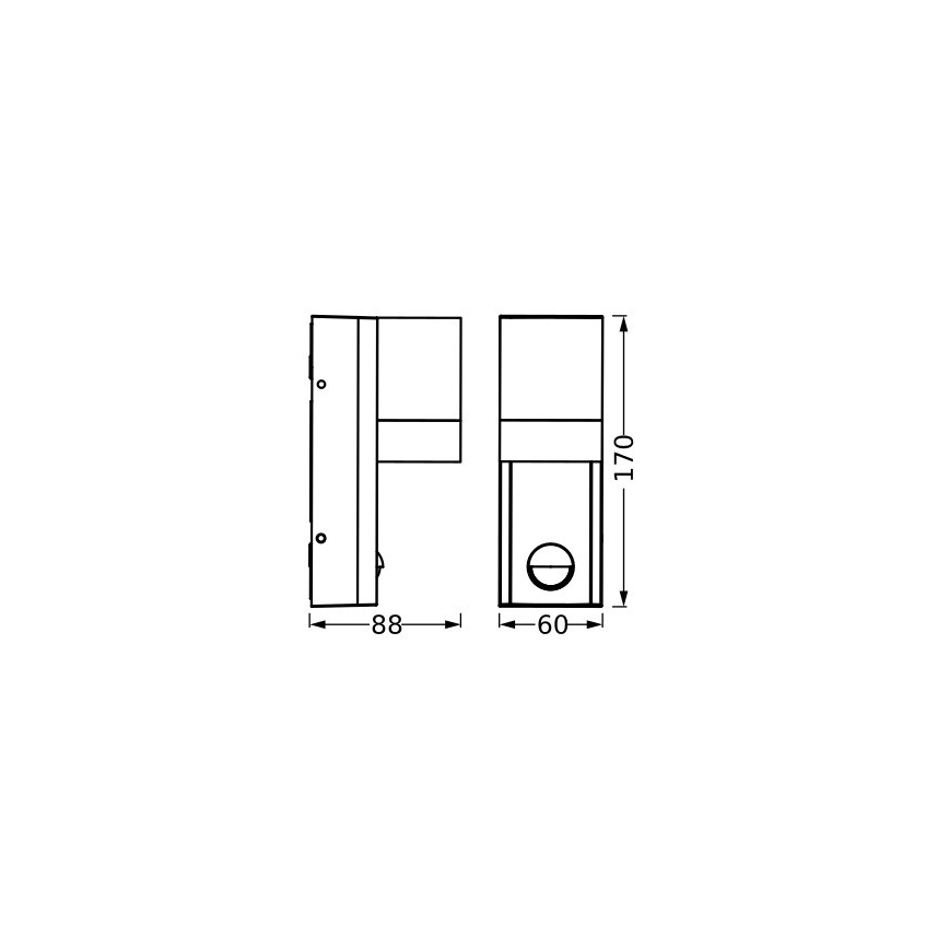 Ledvance - Aplique para exterior con sensor ISIDOR 1xGU10/35W/230V IP65