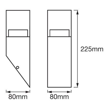 Ledvance - Aplique para exterior LED CRYSTAL 1xLED/4,5W/230V IP44