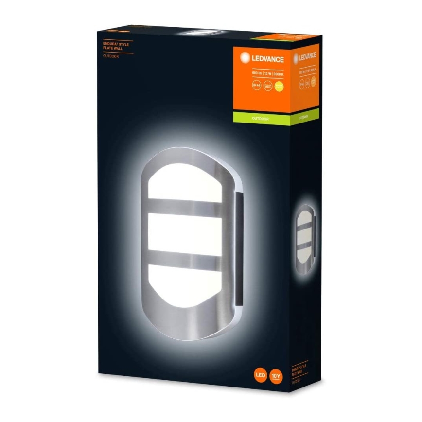 Ledvance - Aplique para exterior LED PLATE LED/12W/230V IP44