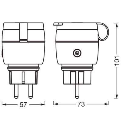 Ledvance - Enchufe inteligente para exterior SMART+ 3680W/230V/Tipo F/SCHUKO 16A IP44 negro