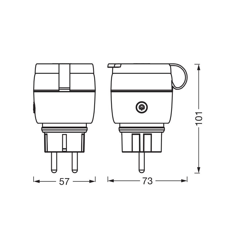 Ledvance - Enchufe inteligente para exterior SMART+ 3680W/230V/Tipo F/SCHUKO 16A IP44 negro