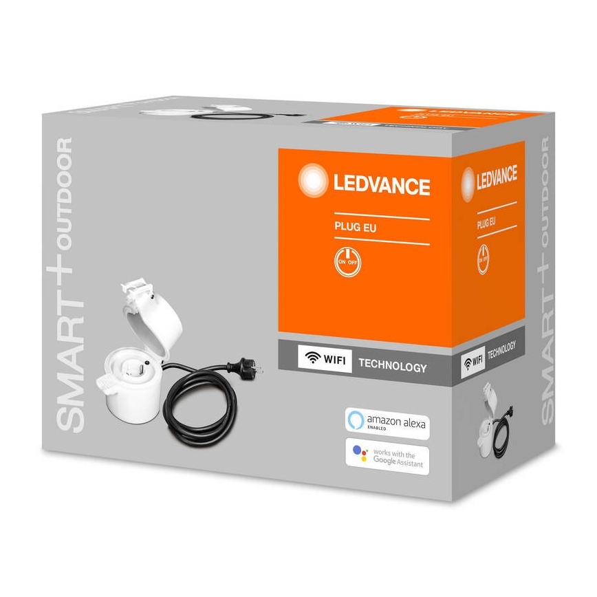 Ledvance - Enchufe inteligente para exterior SMART+ PLUG SCHUKO 3680W IP44 Wi-Fi