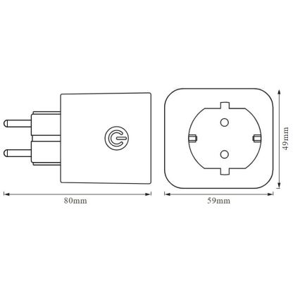 Ledvance - Enchufe inteligente SCHUKO SMART+ EU Wi-Fi