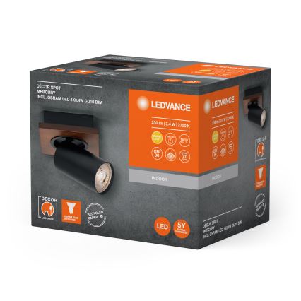 Ledvance - Foco LED de pared DECOR MERCURY 1xGU10/3,4W/230V