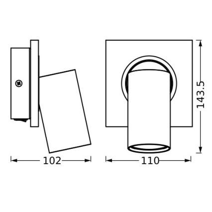 Ledvance - Foco LED de pared DECOR MERCURY 1xGU10/3,4W/230V