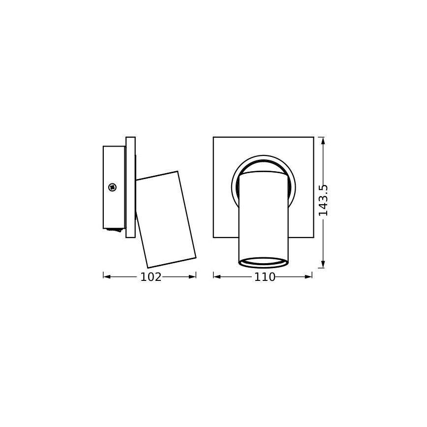 Ledvance - Foco LED de pared DECOR MERCURY 1xGU10/3,4W/230V