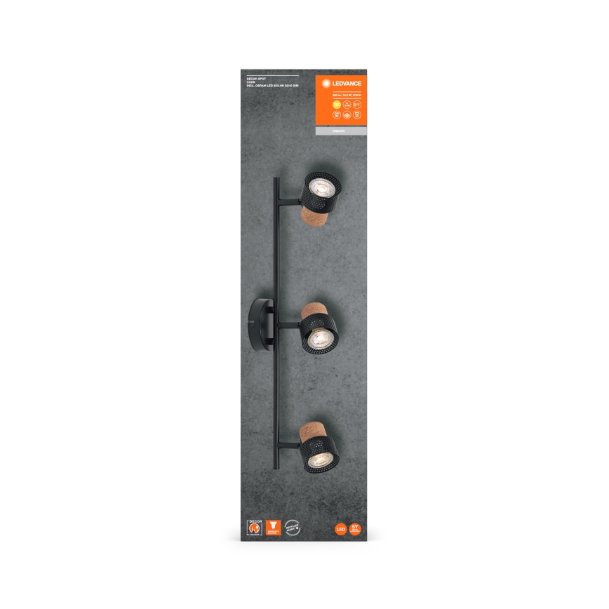 Ledvance - Foco LED DECOR CORK 3xGU10/3,4W/230V