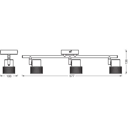 Ledvance - Foco LED DECOR CORK 3xGU10/3,4W/230V