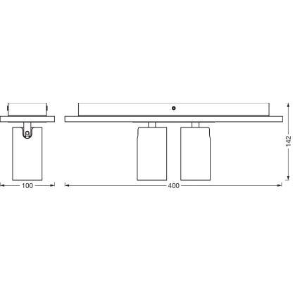 Ledvance - Foco LED DECOR MERCURY 2xGU10/3,4W/230V