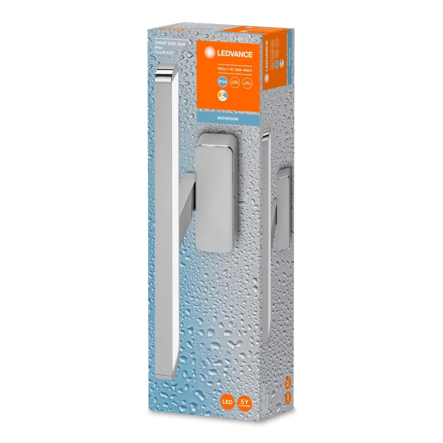 Ledvance - Iluminación LED para espejos de baño DISC BAR LED/7W/230V 3000/4000K IP44