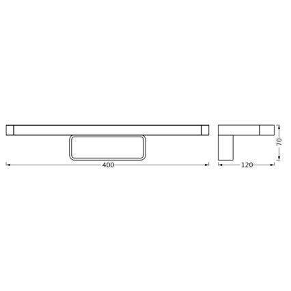 Ledvance - Iluminación LED para espejos de baño DISC BAR LED/7W/230V 3000/4000K IP44