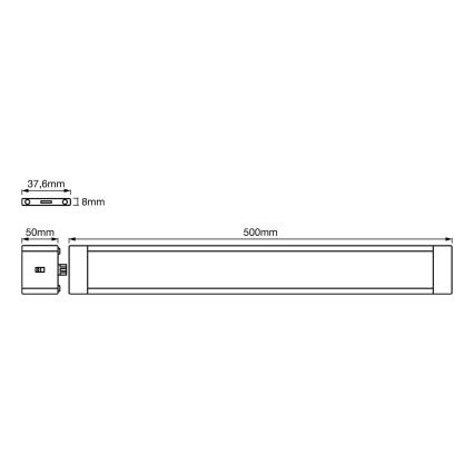 Ledvance - JUEGO 2x Lámpara LED regulable con sensor CABINET LED/18W/230V