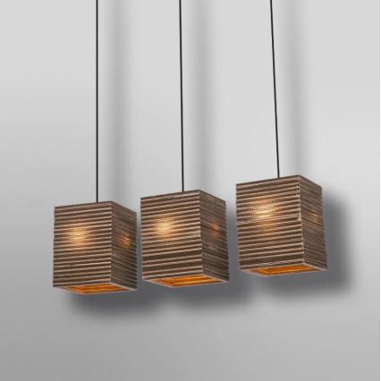 Ledvance - Lámpara colgante DECOR CARDBOARD 3xE27/15W/230V