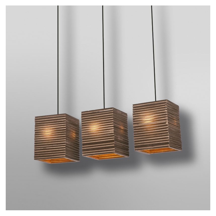 Ledvance - Lámpara colgante DECOR CARDBOARD 3xE27/15W/230V