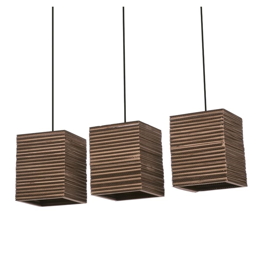 Ledvance - Lámpara colgante DECOR CARDBOARD 3xE27/15W/230V