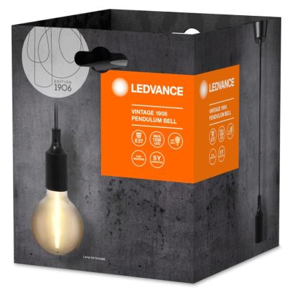 Ledvance - Lámpara colgante PENDULUM BELL 1xE27/15W/230V negro