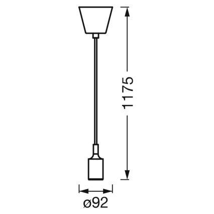 Ledvance - Lámpara colgante PENDULUM BELL 1xE27/15W/230V negro