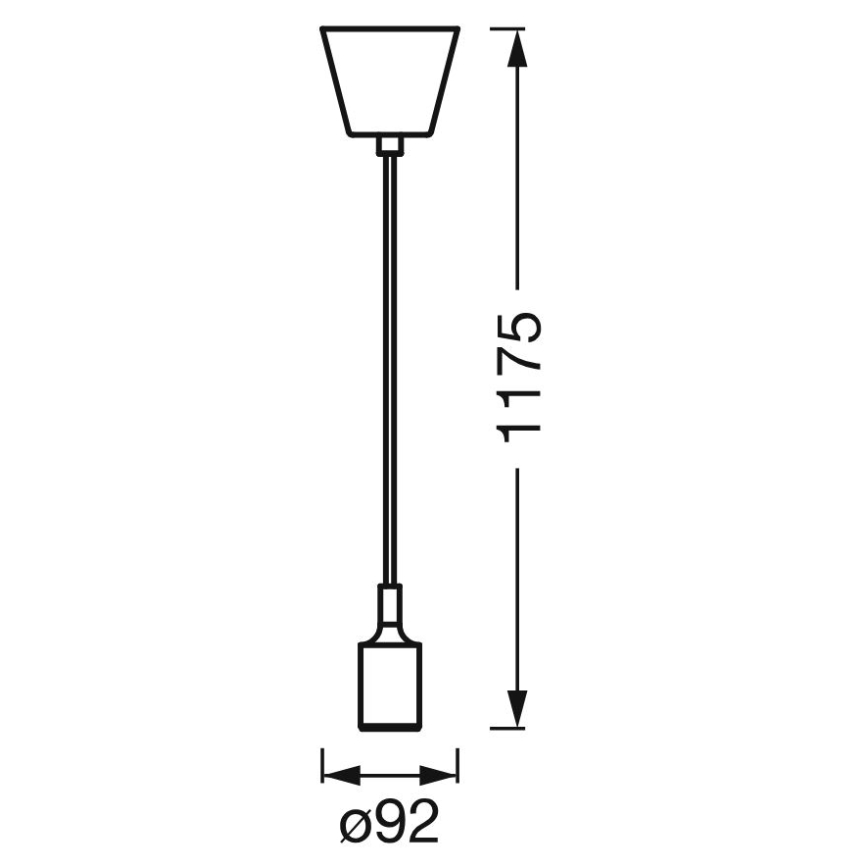 Ledvance - Lámpara colgante PENDULUM BELL 1xE27/15W/230V negro