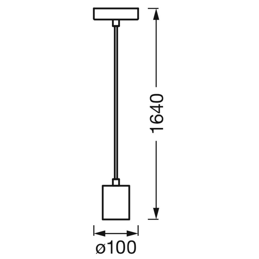 Ledvance - Lámpara colgante PENDULUM ROUND 1xE27/15W/230V negro