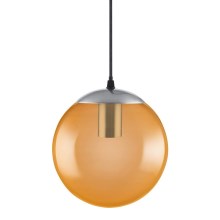Ledvance - Lámpara de araña con cable BUBBLE 1xE27/40W/230V naranja dia. 20 centímetros