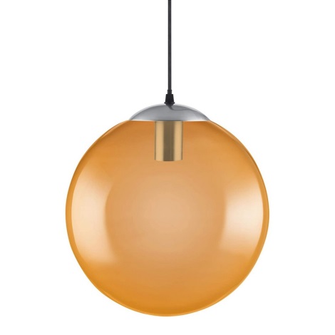 Ledvance - Lámpara de araña de cable BUBBLE 1xE27/40W/230V naranja dia. 30 centimetros