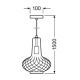 Ledvance - Lámpara de araña de cable PEAR 1xE27/40W/230V naranja