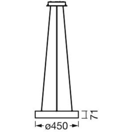 Ledvance - Lámpara de araña LED regulable con cable SUN@HOME CIRCULAR LED/18,5W/230V Wi-Fi