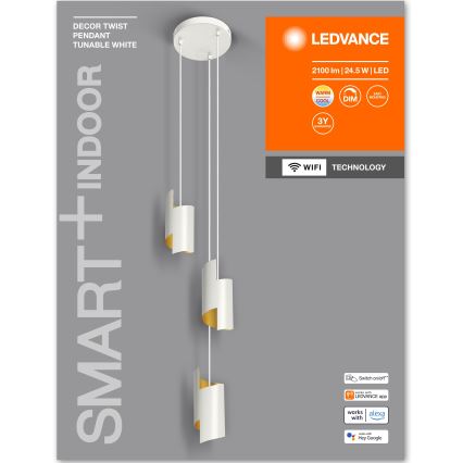 Ledvance - Lámpara de araña LED regulable por cable SMART+ DECOR 3xLED/8W/230V blanco Wi-Fi