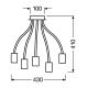 Ledvance - Lámpara de araña PIPE 5xE27/40W/230V