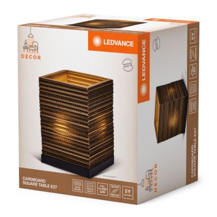 Ledvance - Lámpara de mesa DECOR CARDBOARD 1xE27/15W/230V 20x20 cm