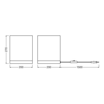 Ledvance - Lámpara de mesa DECOR CARDBOARD 1xE27/15W/230V 20x20 cm