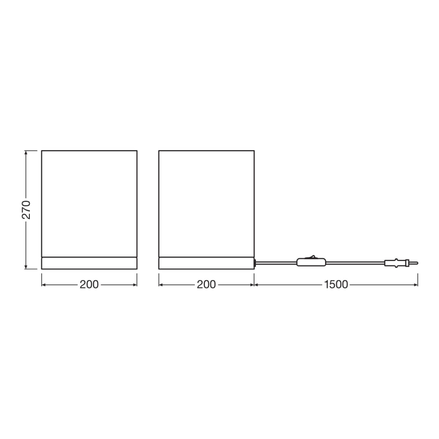 Ledvance - Lámpara de mesa DECOR CARDBOARD 1xE27/15W/230V 20x20 cm