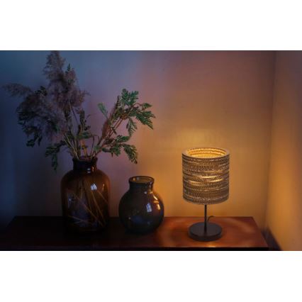 Ledvance - Lámpara de mesa DECOR CARDBOARD 1xE27/15W/230V diá. 20 cm