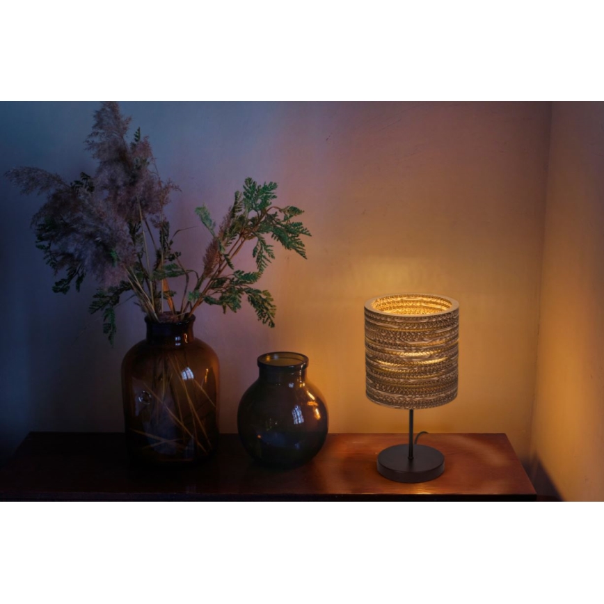 Ledvance - Lámpara de mesa DECOR CARDBOARD 1xE27/15W/230V diá. 20 cm