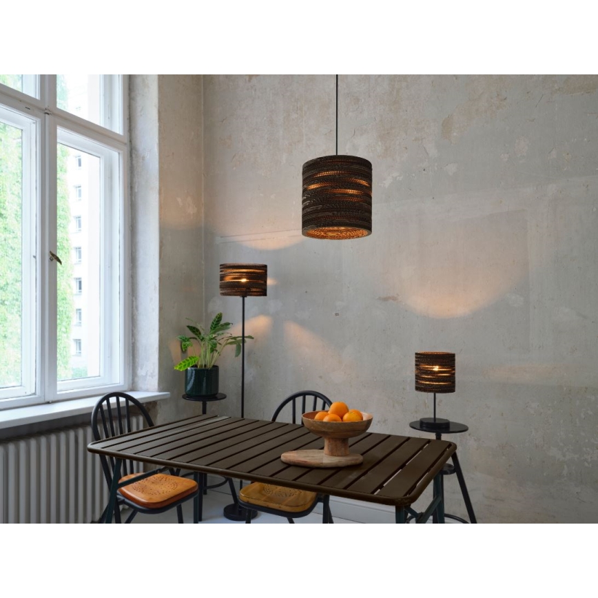 Ledvance - Lámpara de mesa DECOR CARDBOARD 1xE27/15W/230V diá. 20 cm