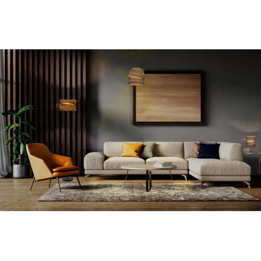 Ledvance - Lámpara de mesa DECOR CARDBOARD 1xE27/15W/230V diá. 20 cm