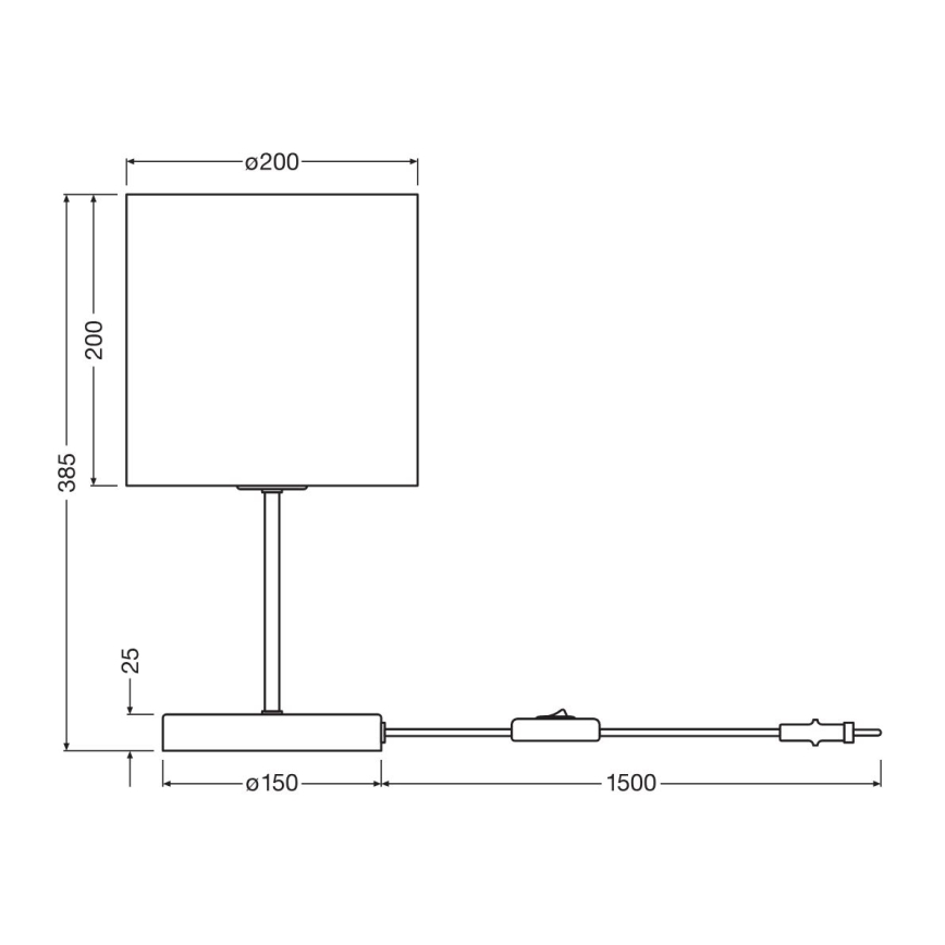Ledvance - Lámpara de mesa DECOR CARDBOARD 1xE27/15W/230V diá. 20 cm