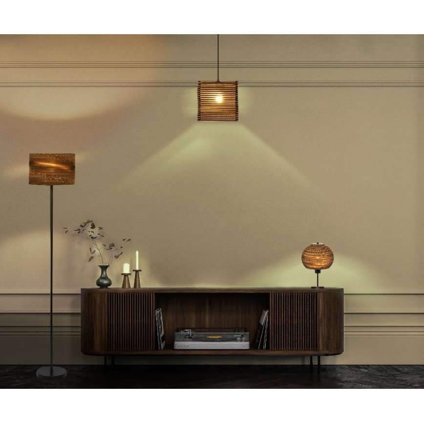 Ledvance - Lámpara de mesa DECOR CARDBOARD 1xE27/15W/230V diá. 26 cm