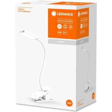 Ledvance - Lámpara de mesa táctil regulable PANAN LED/5,2W/5V 1000 mAh