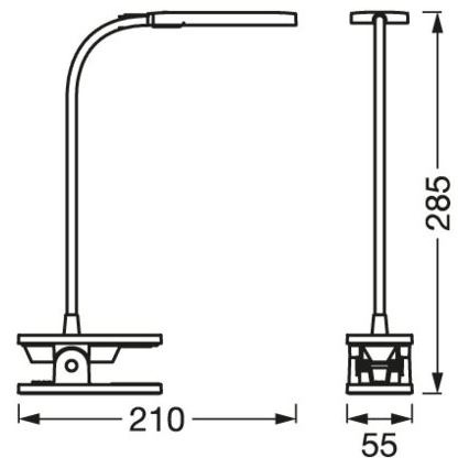 Ledvance - Lámpara de mesa táctil regulable PANAN LED/5,2W/5V 1000 mAh