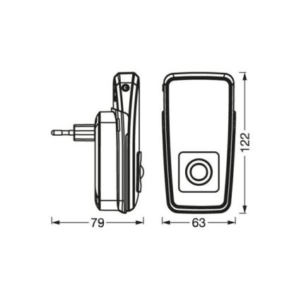 Ledvance - Lámpara de orientación LED con sensor LUNETTA LED/2W/230V