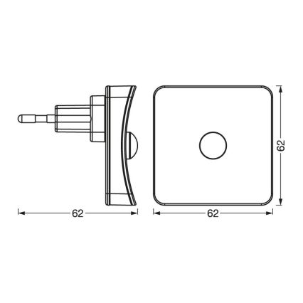 Ledvance - Lámpara de orientación LED RGB para enchufe con sensor LUNETTA LED/0,3W/230