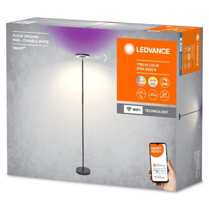 Ledvance - Lámpara de pie LED RGBW regulable SMART+ FLOOR LED/13,5W/230V 2700-5000K Wi-Fi