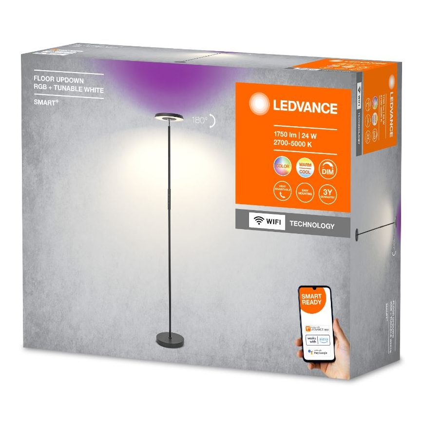 Ledvance - Lámpara de pie LED RGBW regulable SMART+ FLOOR LED/13,5W/230V 2700-5000K Wi-Fi