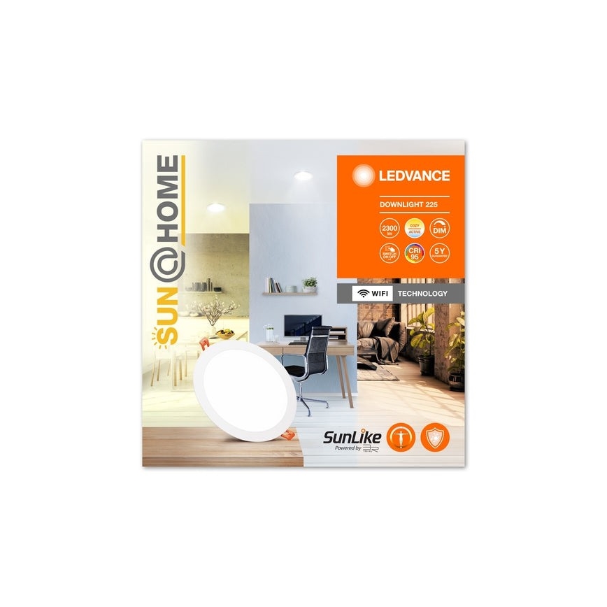Ledvance - Lámpara empotrable LED regulable SUN@HOME LED/22W/230V 2200-5000 CRI 95 Wi-Fi