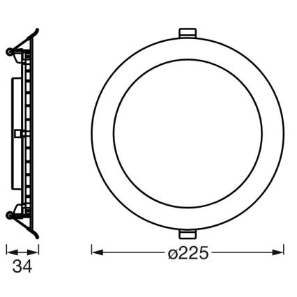 Ledvance - Lámpara empotrable LED regulable SUN@HOME LED/22W/230V 2200-5000 CRI 95 Wi-Fi