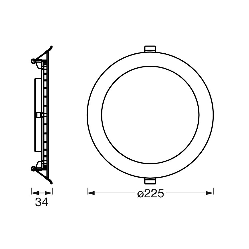 Ledvance - Lámpara empotrable LED regulable SUN@HOME LED/22W/230V 2200-5000 CRI 95 Wi-Fi