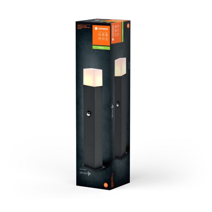 Ledvance - Lámpara exterior con sensor FIGO SQUARE 1xE27/20W/230V IP44
